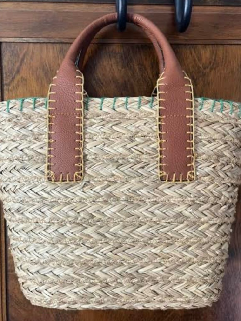Straw Satchel Bag